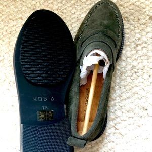 Kelsi Dagger Brooklyn Olive-Green Loafers from Anthropologie